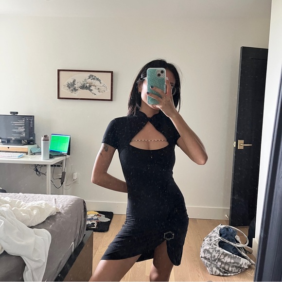 I AM GIA pearl necklace body con dress - Picture 9 of 10